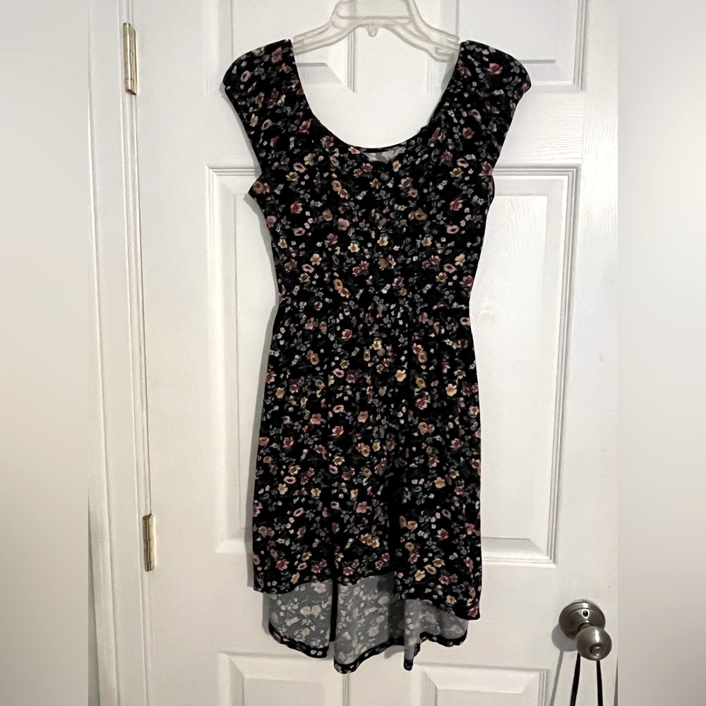 No Boundaries Black Floral Sundress